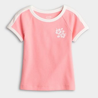 Girls 4-12 Jumping Beans® Icon Active Rib Ringer Tee