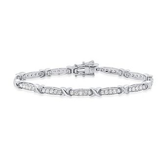 Éthique Sterling Silver 2 Carat T.W. Lab Grown Diamond Bracelet