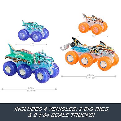 Mattel Hot Wheels 4-pk. Monster Trucks Power Smashers Multipack