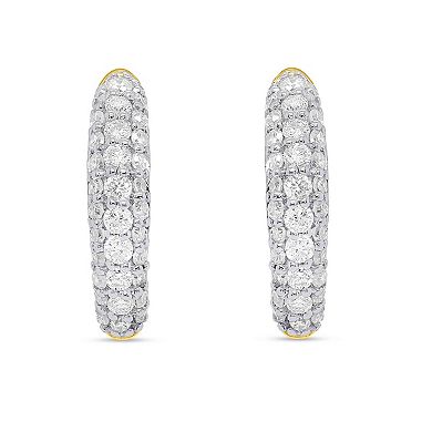 Éthique Sterling Silver 3/8 Carat T.W. Lab Grown Diamond Hoop Earrings
