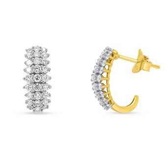 Éthique 14k Gold over Sterling Silver 1 Carat T.W. Lab-Grown Diamond Earrings