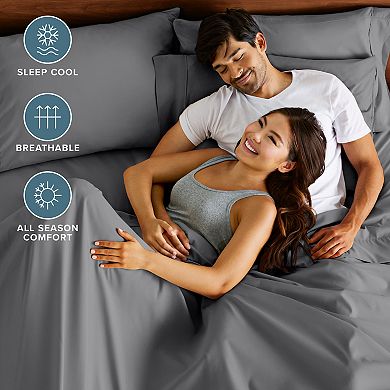 Double Brushed Sheet Set With Envelope Closure Pillowcases