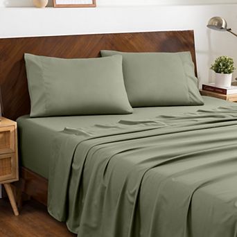 Double Brushed Sheet Set With Envelope Closure Pillowcases