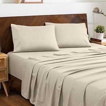 Bare Home Double Brushed Sheet Set With Envelope Closure Pillowcases