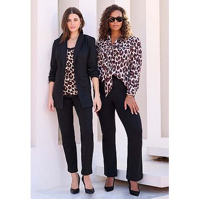 Roaman's Women's Plus Size Comfort Stretch Ponte Blazer
