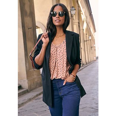 Roaman's Women's Plus Size Comfort Stretch Ponte Blazer