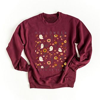 Simply Sage Market Halloween Floral And Ghost Collage Sweatshirt
