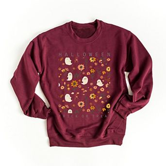 Simply Sage Market Halloween Floral And Ghost Collage Sweatshirt