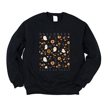 Simply Sage Market Halloween Floral And Ghost Collage Sweatshirt