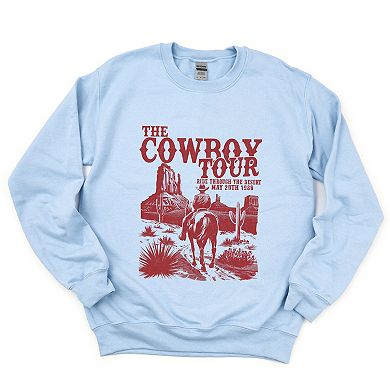 The Cowboy Tour Distressed - Women's Graphic Sweatshirt
