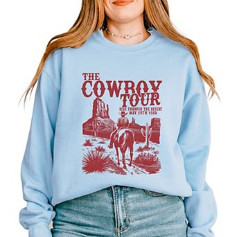 The Cowboy Tour Distressed - Women's Graphic Sweatshirt
