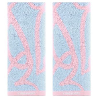 Heart Love Pattern Hand Towels Pure Cotton Bathroom Soft Towel 13x29 Inch 2 Pack