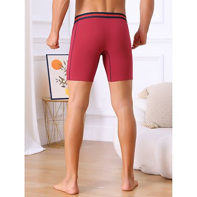 Men's Elastic Waistband Open Pouch Color Block Boxer Briefs 1 Pack