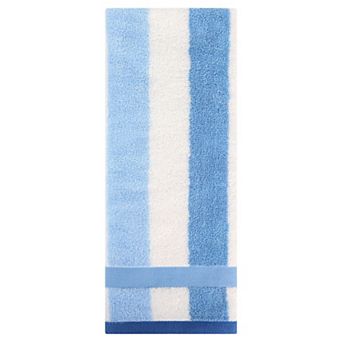 1 pc Hand Towels Striped Cotton Absorbent Soft Decorative Towel for Bathroom 13"x29"