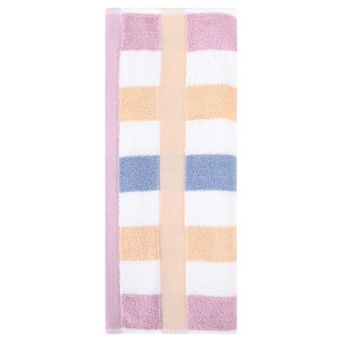 1 pc Hand Towels Striped Cotton Absorbent Soft Decorative Towel for Bathroom 13"x29"