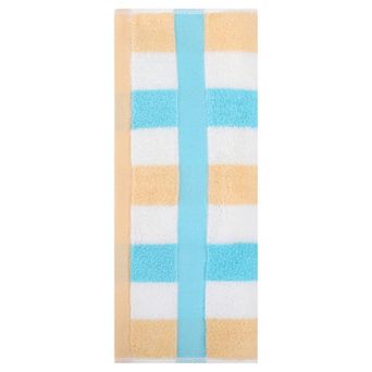 1 pc Hand Towels Striped Cotton Absorbent Soft Decorative Towel for Bathroom 13"x29"