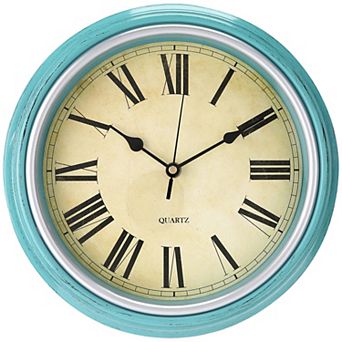 Wall Clock, Silent Non Ticking Battery Operated Roman Digital Clocks for Office, Home, Bathroom, 12"