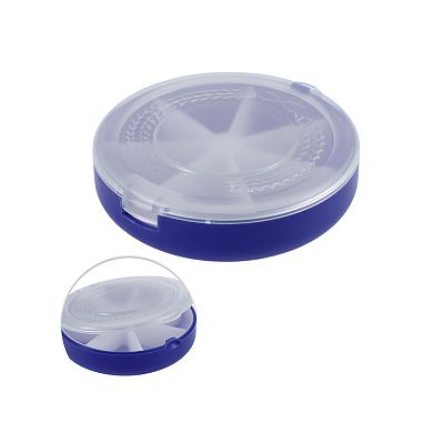 Lightweight 7 Grids Flip Up Circular Pill Case for Travel 1 Pc