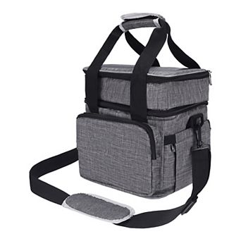 Insulated Lunch Bag, Leakproof Lunch Box, Freezable Cooler Bag with Shoulder Strap 10.2*8.7*10.2in