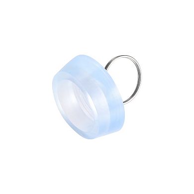 Rubber Sink Plug, Clear Drain Stopper Fit 1-3/8" to 1-29/64" Drain with Hanging Ring for Bathroom
