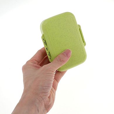 6 Grids Single Layer Pill Box for Travel 1Pc