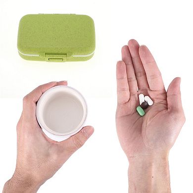 6 Grids Single Layer Pill Box for Travel 1Pc