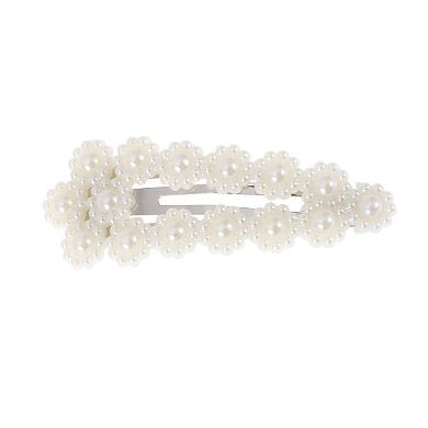 Multiple Styles Heart Faux Pearl Hair Clips for Home 5 Pcs