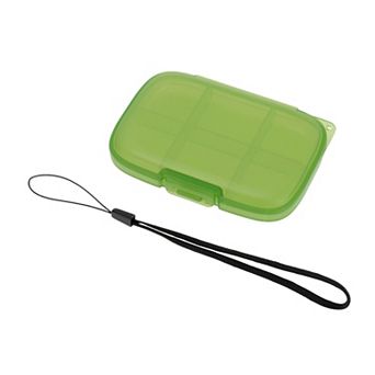 6 Grids Single Layer Pill Box with Hanging Rope for Travel 1 pc