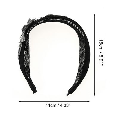 Women's Rhinestone Wide-side Headband 5.91"x4.33" 1 Pc