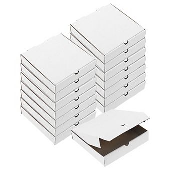 Pizza Box, 15 pc Cowhide Paper Mini Pizza Boxes, Square Corrugated Storage Container