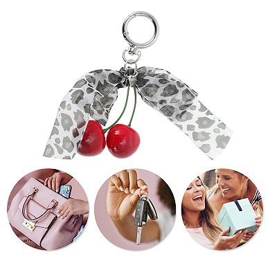 Fashionable Leopard Print Bow Handbag Charm 1 Pc