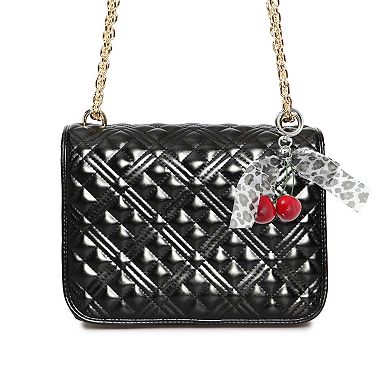 Fashionable Leopard Print Bow Handbag Charm 1 Pc