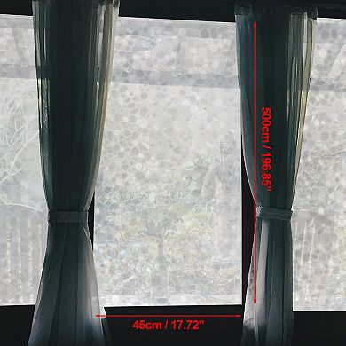 Cobblestones Pattern Window Privacy Film, Self-adhesive Glass Window Sticker, 196.85"L x 17.72"W