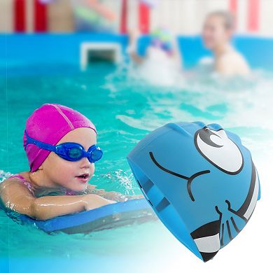 Waterproof Cartoon Pattern Swim Cap for Child 1 Pc
