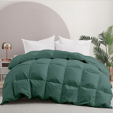 Unikome All Season Goose Down Bed Comforter - Breathable Cotton Comforter