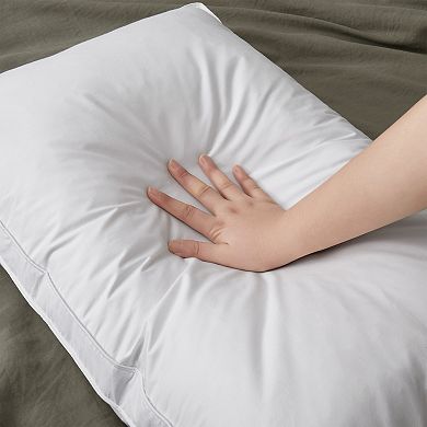 Unikome 2-Pack High Loft Goose Feather & Down Pillows Medium Support, 100% Cotton Shell