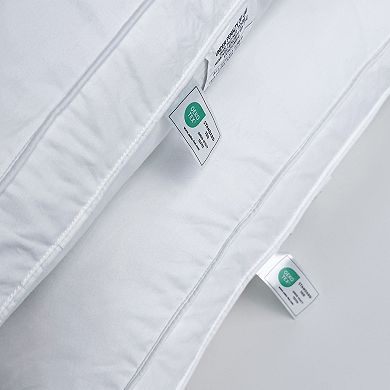 Unikome 2-Pack High Loft Goose Feather & Down Pillows Medium Support, 100% Cotton Shell