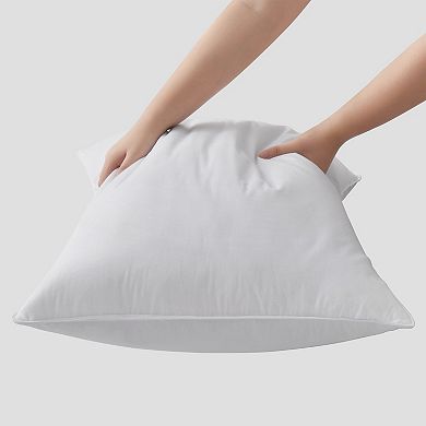 Unikome 2-Pack Goose Feather & Down Pillows 100% Cotton Cover, Soft & Supportive