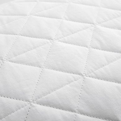 Unikome Set of 2 Goose Feather Pillows Wave Quilted Design, Medium-Firm Support