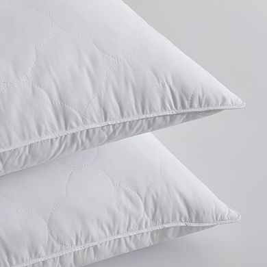 Unikome Twin Pack Goose Feather Pillows Classic Quilted Design, Idea for Side and Back Sleepers