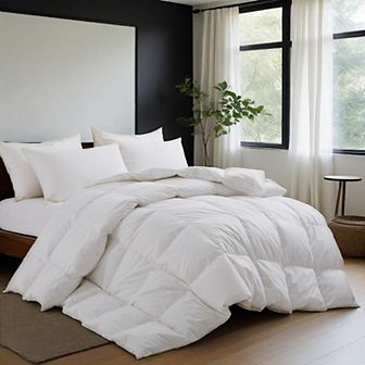 Unikome All-Season Goose Feather Comforter 300TC Cotton Shell Breathable Duvet Insert