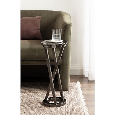 Aja Modern Metal Drink Table