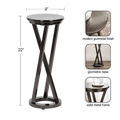 Aja Modern Metal Drink Table