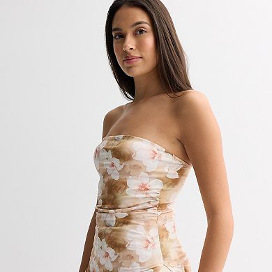 Juniors' madden girl Side Ruched Tube Top