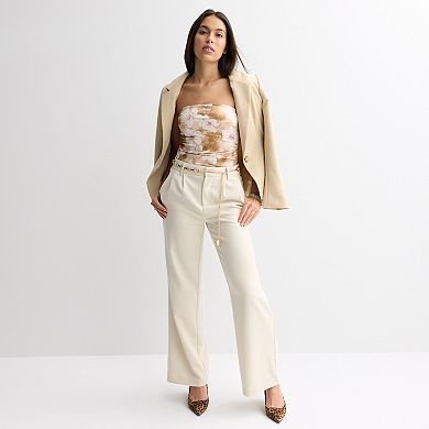 Juniors' madden girl Side Ruched Tube Top