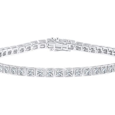 Brilliant Love Sterling Silver 2 Carat T.W. Lab Grown Diamond Tennis Bracelet