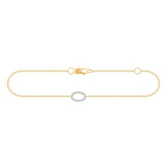 Brilliant Love 14k Gold Over Sterling Silver Lab Grown Diamond Accent Bracelet