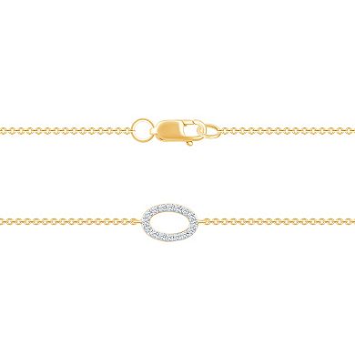 Brilliant Love 14k Gold Over Sterling Silver Lab Grown Diamond Accent Bracelet