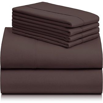 LuxClub Wrinkle Free Sheet Set with Pillowcases