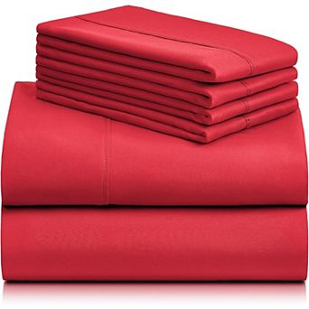 LuxClub Wrinkle Free Sheet Set with Pillowcases